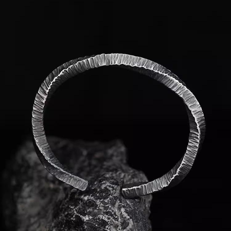 Earth Vein Hammered Bangle